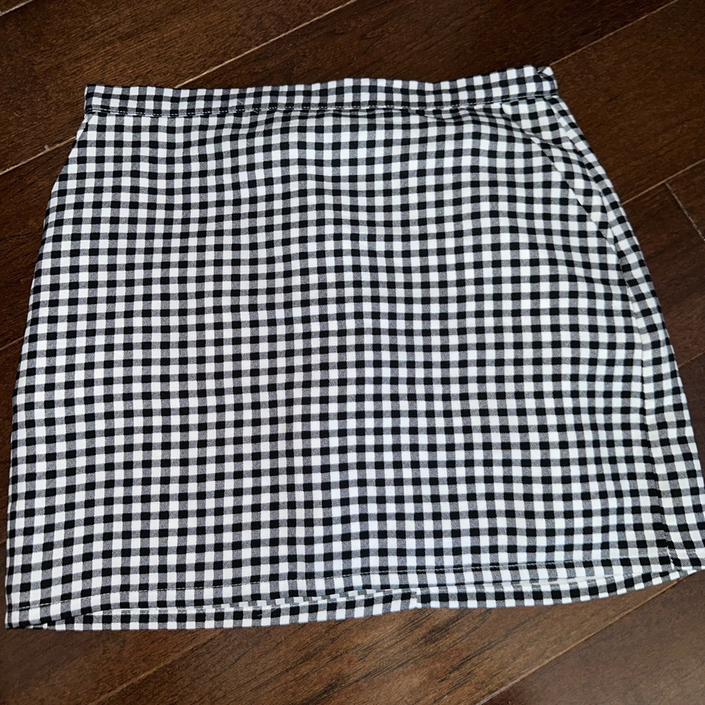 Forever 21 Black and White Gingham Pencil Skirt